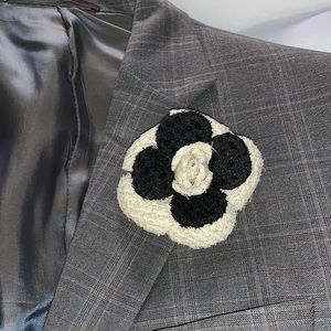 Budget GeniuFabric White Camellia Flower Brooch Vintage Pins Korean  Imitation, men chanel brooch vintage